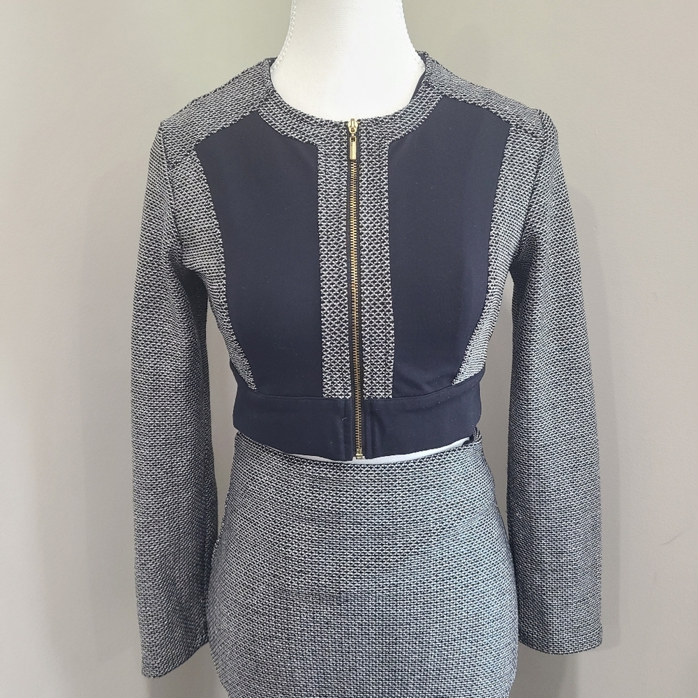 Bebe tweed cropped jacket size small